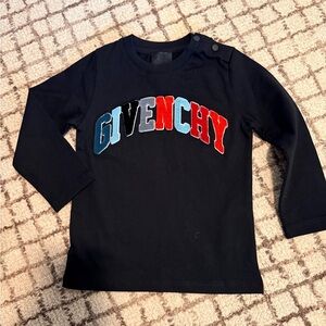 Givenchy Kids Long Sleeve Tee with Multicolor Logo